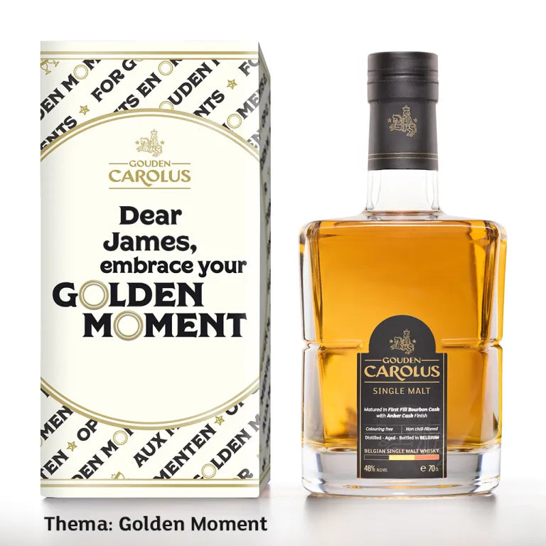 Gepersonaliseerde fles Gouden Carolus Single Malt - 70cl