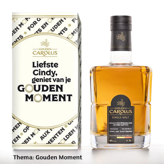 Gepersonaliseerde fles Gouden Carolus Single Malt - 70cl