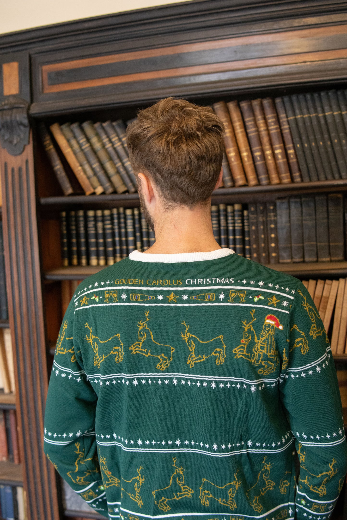 Gouden Carolus Christmas sweater green