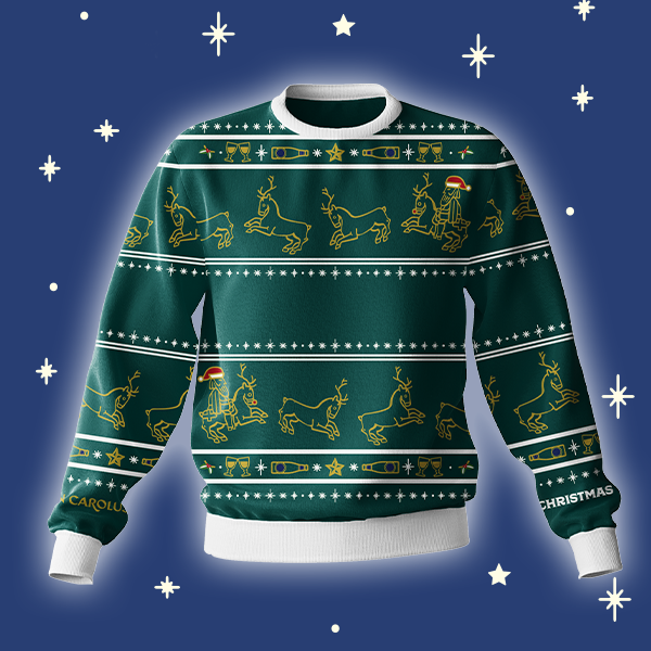 Gouden Carolus Christmas sweater green