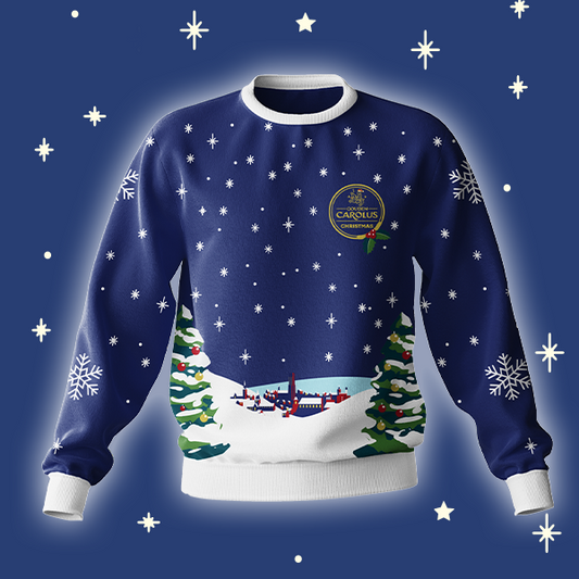 Gouden Carolus Christmas sweater blauw