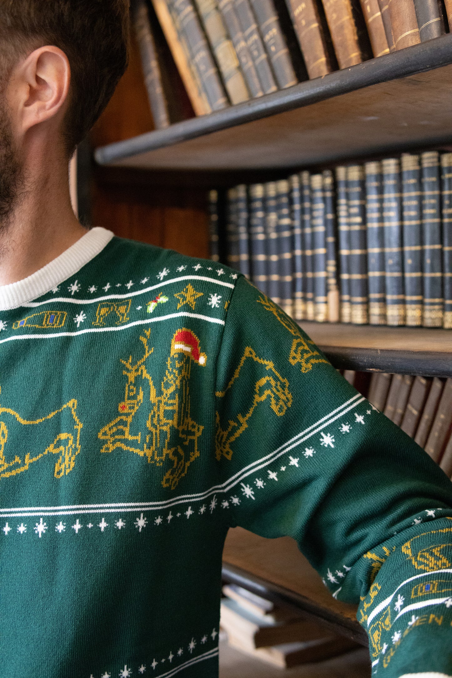 Gouden Carolus Christmas sweater green